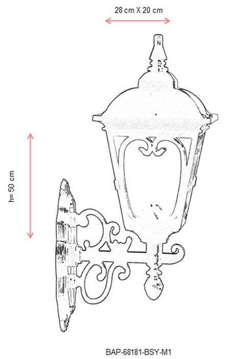 Opviq Lámpara de Pared Exterior Negra BAP-68181-BSY-M1 Opviq Lámpara de Pared Exterior Negra BAP-68181-BSY-M1